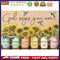 5D DIY Diamond Painting Sunflower Bottle Full Round Kit Rhinestones Home De