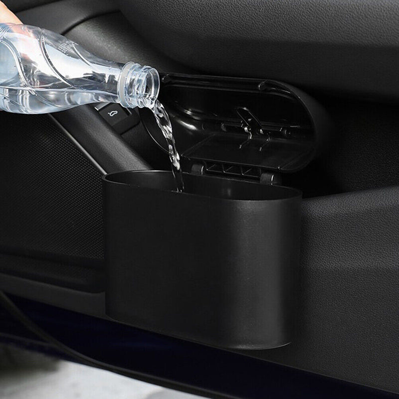 Universal Car Trash Can Flip Lid Garbage Bin Auto Stowing Tidying Accessori