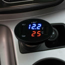 3 in1 Car Truck Auto Cigarette 12/24V Dual USB Charger LED Thermometer Voltmeter