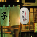 25cm Lantern Cloth Japanese Style Printing Fabric for Bar Pub Decor (C) Newly