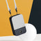 Mini Digital Display Hanging Neck Fan Portable USB Desktop Fans (Black)