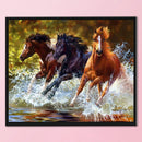 Full Embroidery 11CT Cross Stitch Stamped Kit Horse for Success Printed Craft