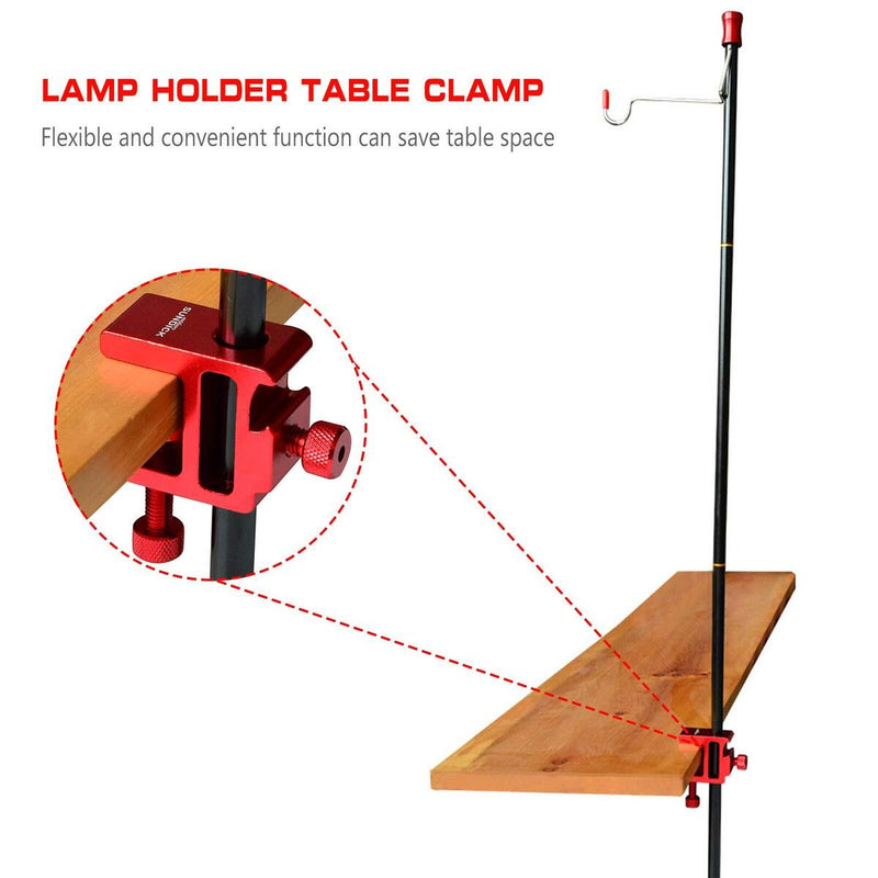 SUNDICK Outdoor Hanging Lamp Holder Clip Table Clamp Outdoor Camping Access