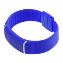 Men Women Electronic LED Display Sports Plastic Digital Wrist Watch(Blue)