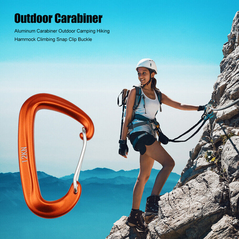Aluminum Carabiner Outdoor Camping Hammock Buckle Hook Mountain Climbing Tools