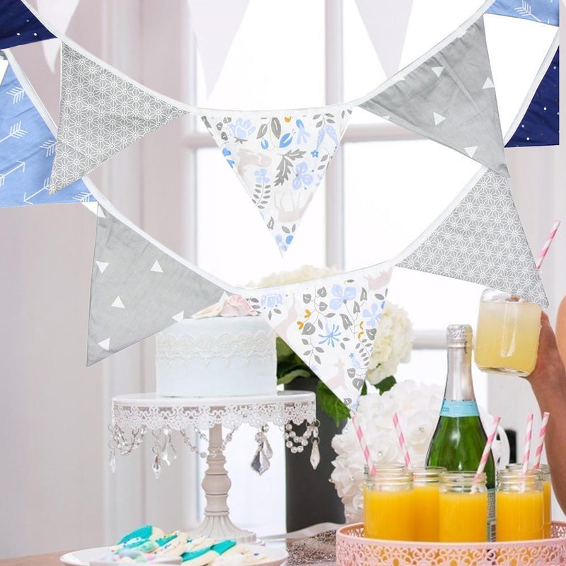 12 Flags 3.2m Double-sided Bunting Pennant Wedding Party Decorative Banner