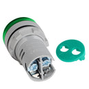220V AC Round LED Digital Display Voltage Meter Ampermeter Monitor (Green)