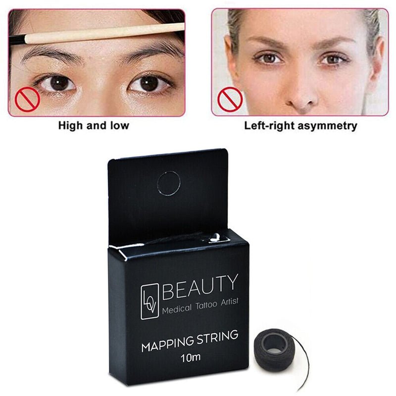 Pre-Inked Eyebrow Mapping String Semi-permanent Brows Marker Thread Makeup