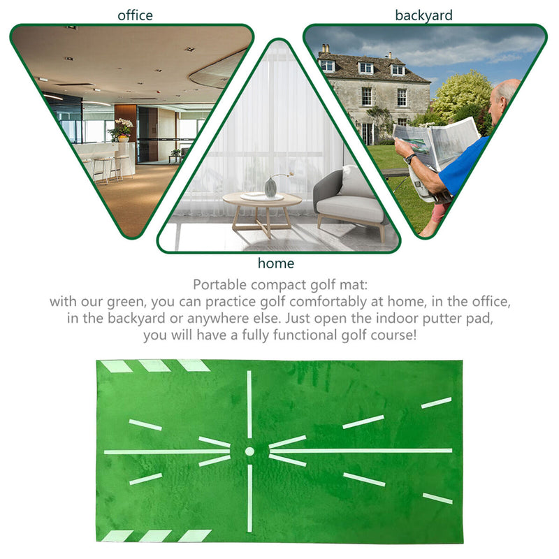 Golf Training Mat, Golf Practice Training Aid Turf Rug Hitting Swing Mat Newly