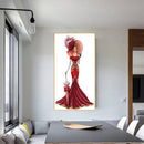 5D Diamond Embroidery Dress Lady Drawing Mosaic Kit Round Drill Diamond Paint