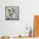 20X20cm Frameless Oil Paint By Numbers Picture DIY Painting (Umbrella Girl)