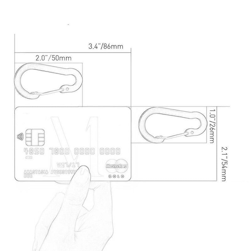 6pcs Outdoor Camping Carabiner Climbing Quick Hanging Buckle (Royal Blue)