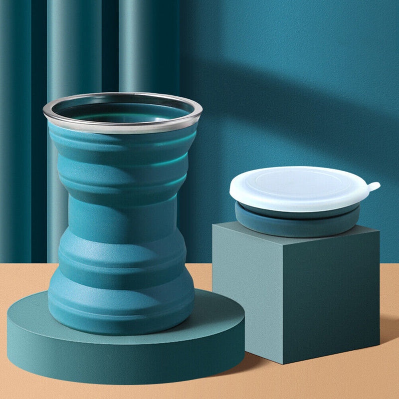 Foldable Collapsible Telescopic Silicone Water Bottle Outdoor Travel Drink Mugs