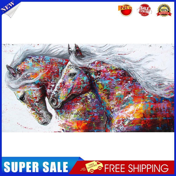 Galloping Horse Oil Paint By Numbers Kits Canvas DIY Hand Painted Picture