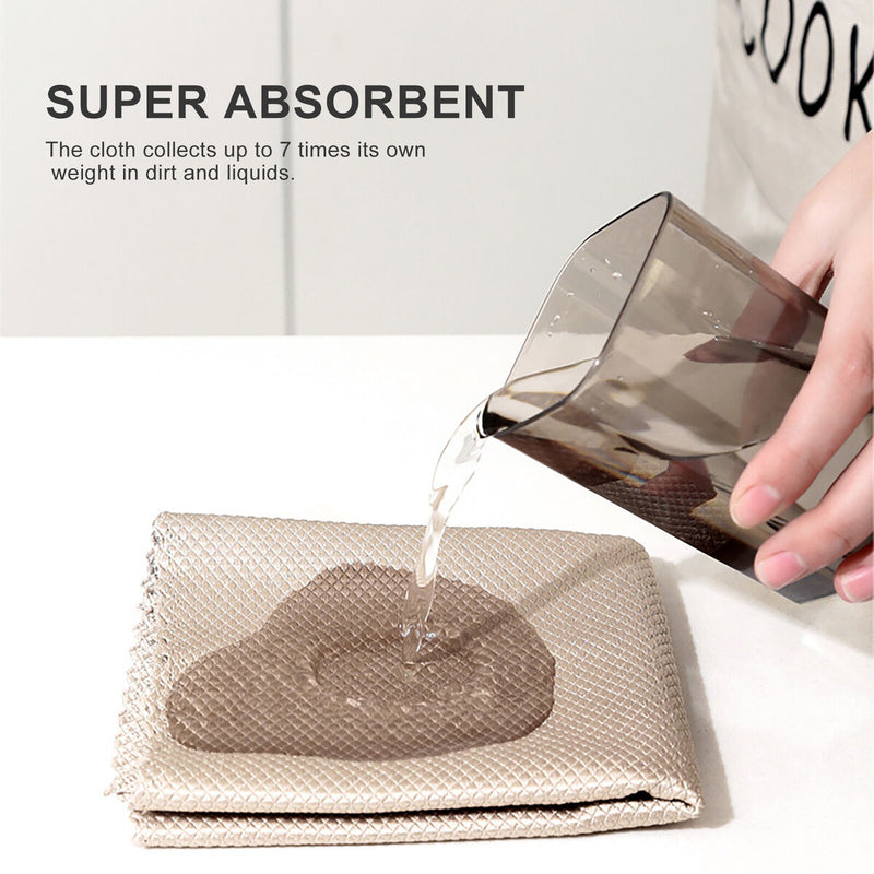 Microfiber Cloth for Washing Dishes 5pcs Reusable Cleaning Cloths for Kitchen