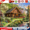 Paint By Numbers Kit DIY Lodge in Forest Colouring Oil Art Picture Craft