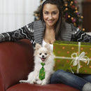 Dog Neck Tie - Irish Lucky Shamrock Collar for Male Female Pets for St. Patri