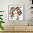 5D Diamond Curly Girl Part Special Drill Rhinestone Painting Kit for Home Newly