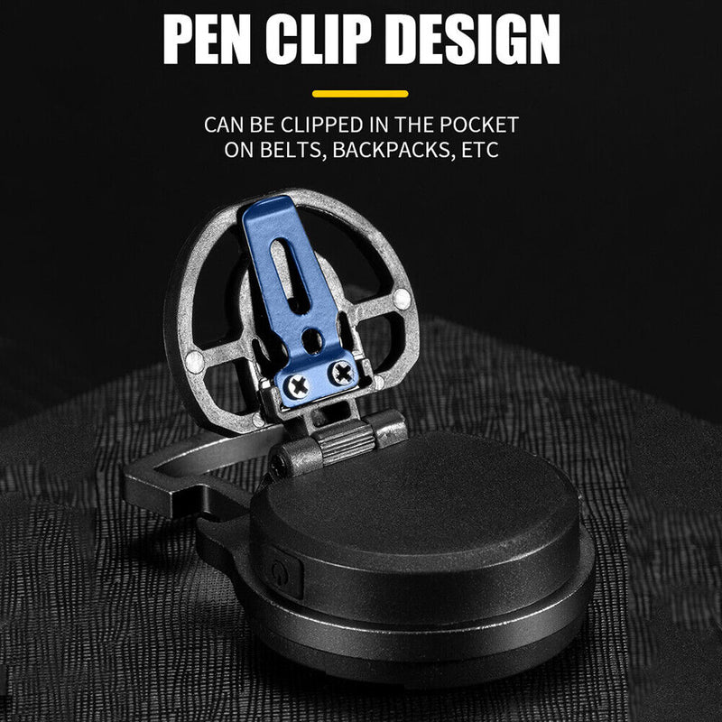 COB LED Mini Flashlight Keychain Camping Waterproof 500lm Pocket Clip Work Lamp