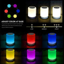 Portable Bluetooth Wireless Speaker Colorful Night Light Control Color V9Z4 J2C0