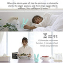 LED Smart Clock Cute Rabbit Alarm Bedside Sleep Night Light Wake Up (Green)