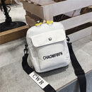 Women Cute Canvas Solid Color Small Crossbody Bag Mobile Phone Bags (White)
