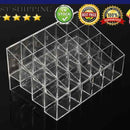 24 Trapezoid Clear Makeup Display Lipstick Case Cosmetic Organizer Holder