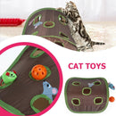 Cat Mice Bell Tent with 9 Holes Hide Tunnel Foldable Interactive Play Pet Toys