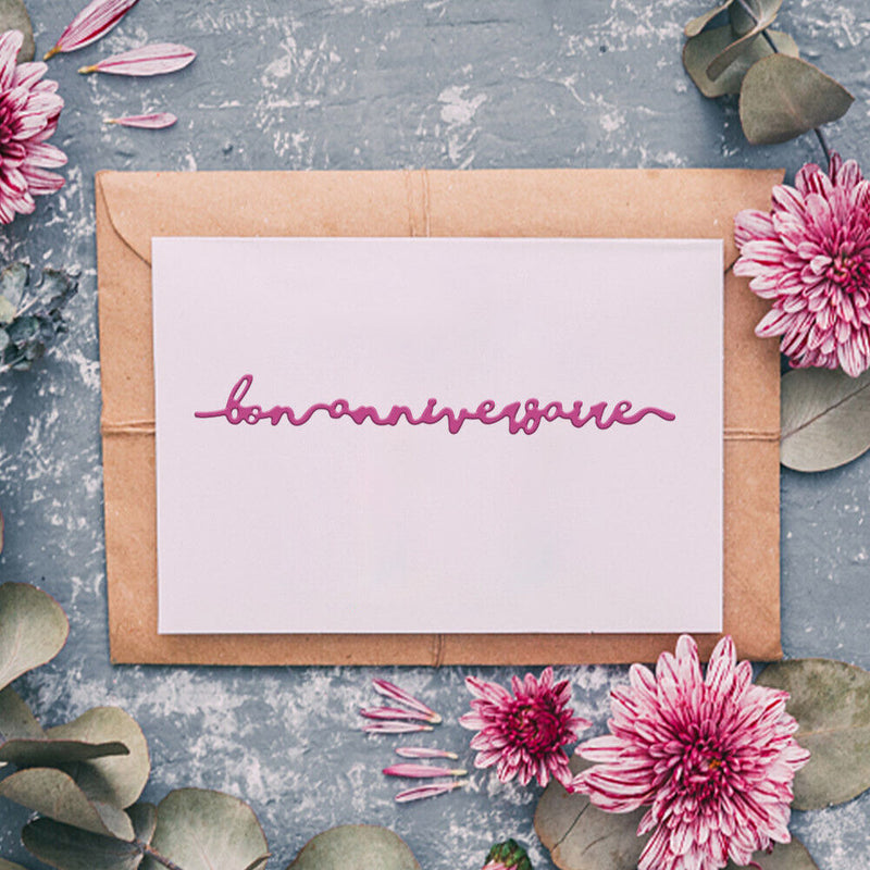 French Letter Cutting Dies for DIY Scrapbooking Album Card Making (H3989) Newly