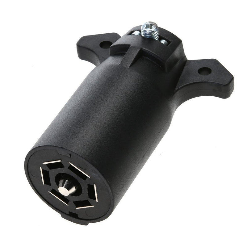 7-Way US RV Boat Truck Trailer Connector Plug+ Socket+ Bracket Set Kit