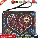 DIY Heart Special Shaped Diamond Painting Women Wristlet Bag Zipper Wallet Newly