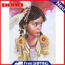 5D DIY Special Shaped Diamond Painting Girl Cross Stitch Kit Home Bedroom Decor