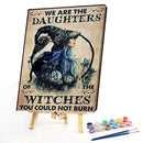Retro Poster Witch Painting Oil Paint By Numbers Wall Art Home Room Decoration