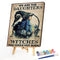 Retro Poster Witch Painting Oil Paint By Numbers Wall Art Home Room Decoration