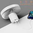 Desk Stand Air Cooling Fan with Tripod Tent Ceiling Fan (White 10000mAh) Newly