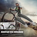 2pcs Mountain Bicycle Splash Fender Guard Bike Rear Front Mudguard (Grey) Newly