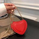 Mini Shoulder Messenger Bag Love Heart Leather Women Kids Girl Fashion Handbag