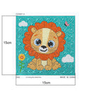 DIY Diamond Painting Full Round Crystal Drill Animal Decor for Kids (DX053)