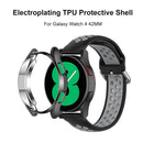 Electroplated Protective Cover Accessories for for Galaxy Watch 4 Classic 42m