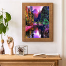 5D DIY Diamond Painting Kits Tree Lake Full Round Drill Wall Decor Art Craf