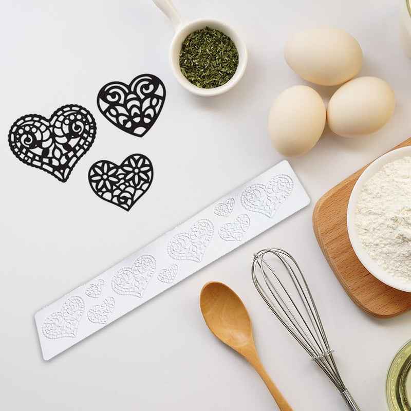 Lace Silicone Sugarcraft Mold Fondant Mat Pastry Cake Decorating Tools (A)