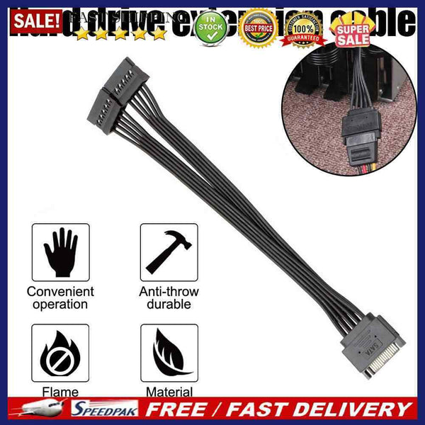 SATA 15pin Male To Female Extension Cable Connector for Computer Hard Disk