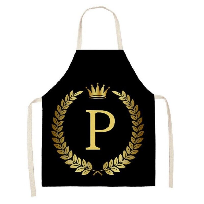 Letter P Aprons Household Cooking Cuisine Chef Dinner Apron Bib Anti Oil Splash