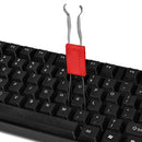 2 in 1 Mechanical Keyboard Key Cap Puller Universal Shaft Removers (Red)