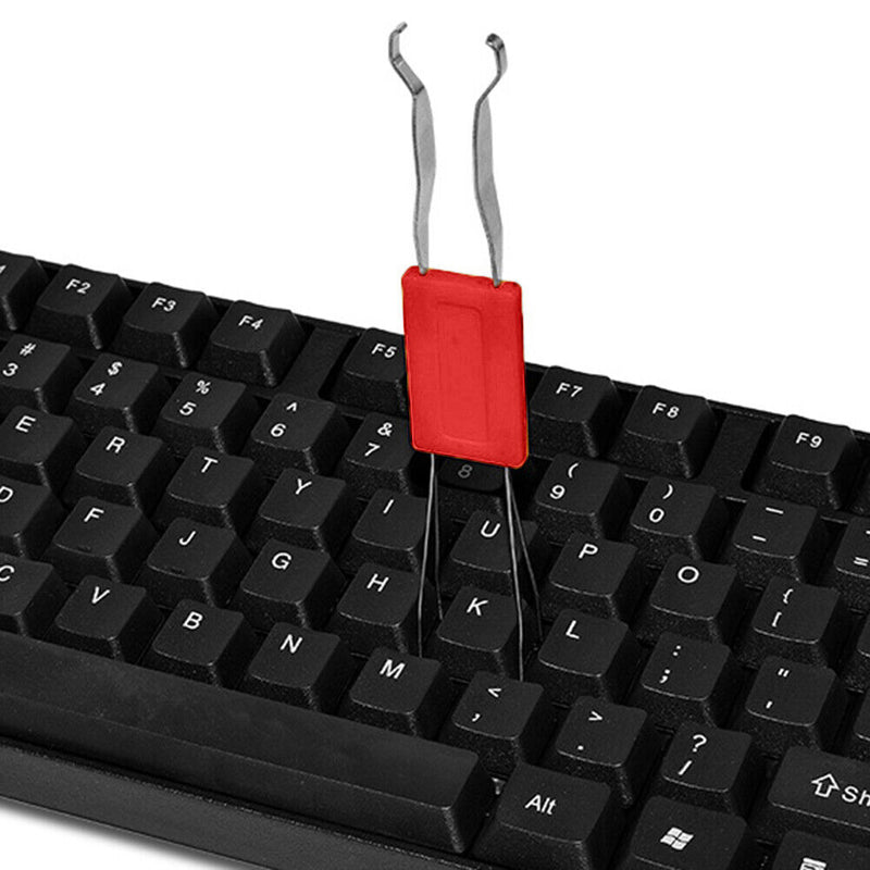 2 in 1 Mechanical Keyboard Key Cap Puller Universal Shaft Removers (Red)