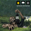 Zombie Crawling out of Grave with LED Statues Halloween Horror Sculpture Newly