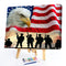 DIY Paint By Number Kit Flag Eagle Abstract No Frame for Home Decoration