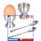 Egg Topper Cracker Set, Cutter with 2 Cups, 2 Spoons, for Hard, Soft Boiled Eggs
