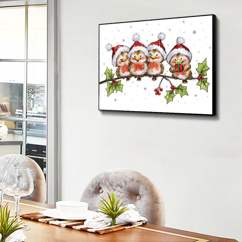 5D Full Round Drill Drawing Picture Hat Bird Diamond Painting Living Room Decor