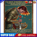 Retro Female Knight Poster Oil Paint By Numbers Kit DIY Acrylic Painting
